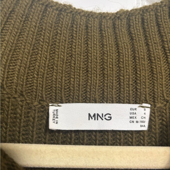 Mango Olive Green Sweater Dress - Picture 3 of 3